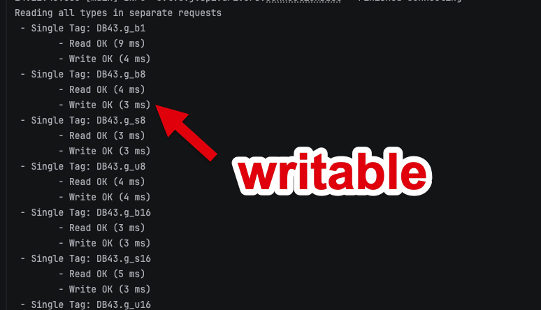 S7CommPlus write showing not-writable tag still writable