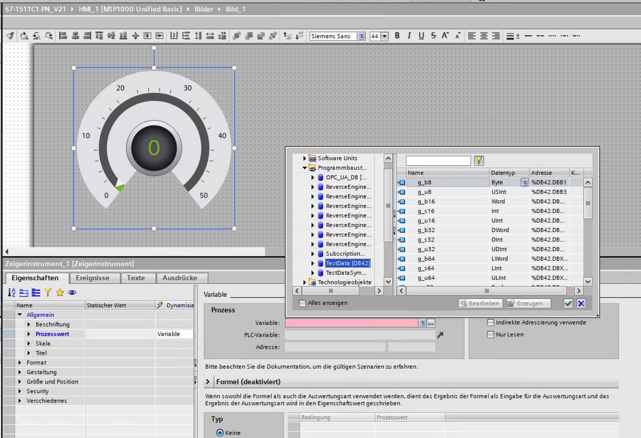 HMI tag-binding browser hiding not-visible tags — classic DB